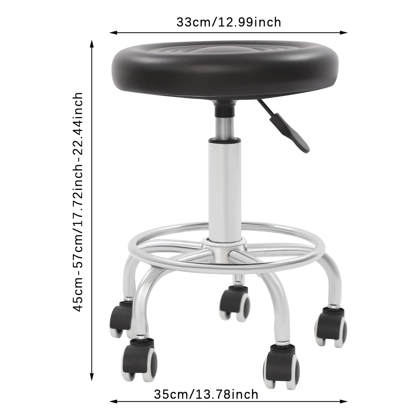 360° Rotating Bar Stool – Adjustable Height Work Chair for Home & Office