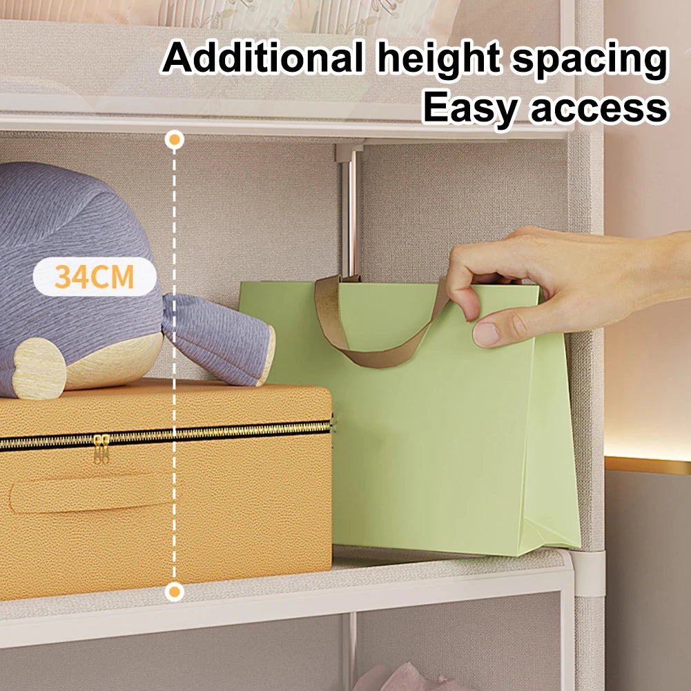 Portable Closet Wardrobe with Lid Closet Organizer Dustproof Clothes Storage Organizer Clothes Organizer for Bedroom