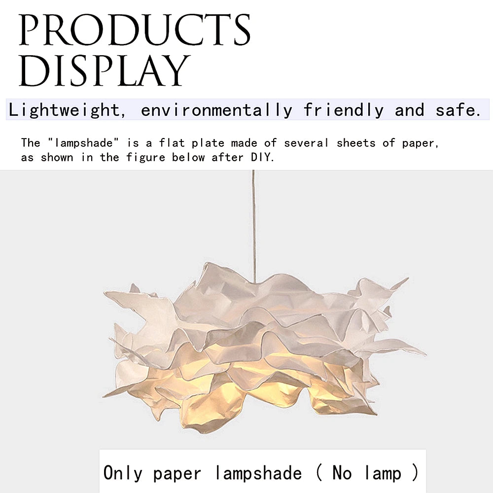 43cm Cloud Ceiling Lampshade – Art Flower Pendant Light Decor