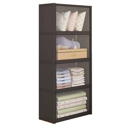 Portable Closet Wardrobe with Lid Closet Organizer Dustproof Clothes Storage Organizer Clothes Organizer for Bedroom