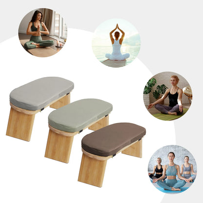 Modern Meditation Stool – Foldable Yoga Bench with Carrying Bag