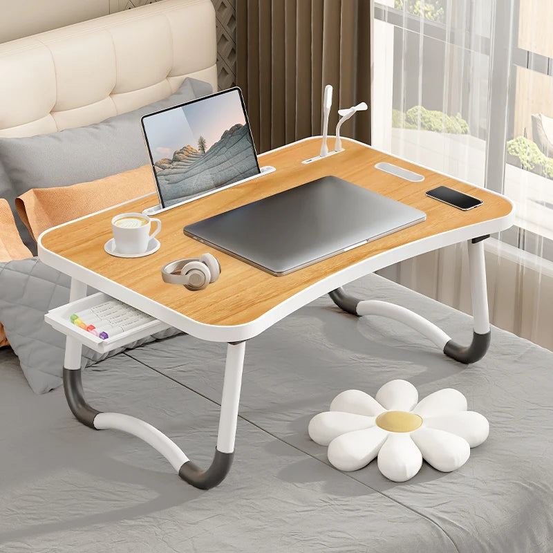 Portable Laptop Table with Cup Holder & Fan