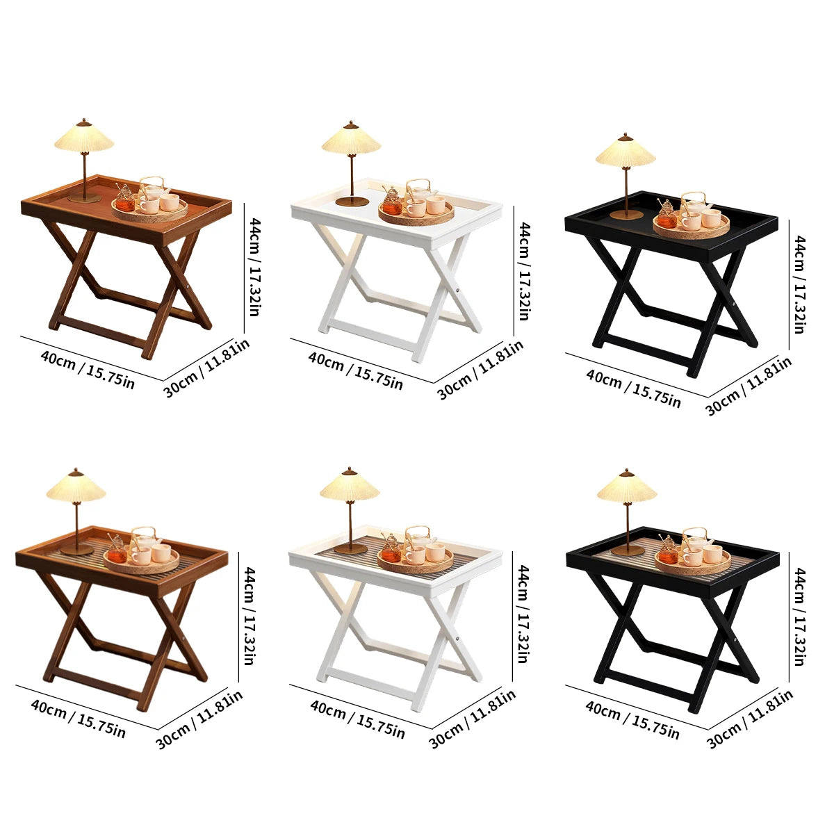 Bamboo Snack/Bedside Table