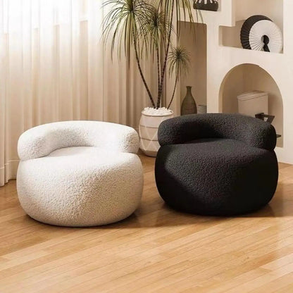 Portable Lazy Sofa Chair – Fluffy Footrest Seat