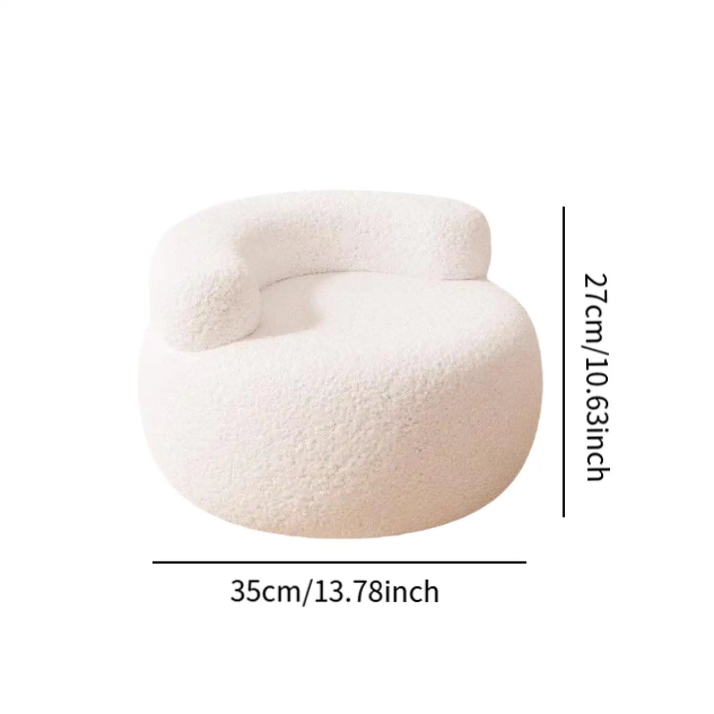 Portable Lazy Sofa Chair – Fluffy Footrest Seat