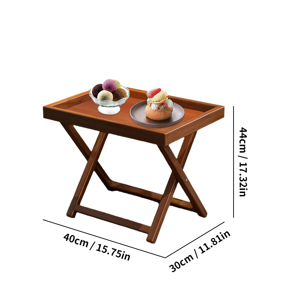 Bamboo Snack/Bedside Table