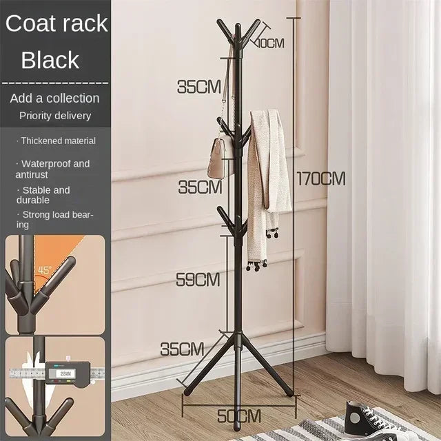 Freestanding Coat Rack with Hooks