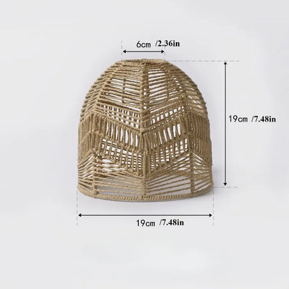 Bamboo Lantern Pendant – Handwoven Rattan Hanging Light Fixture