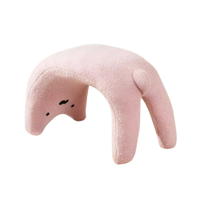 Armless Plush Chair – Cute Cat Vanity Stool for Bedroom