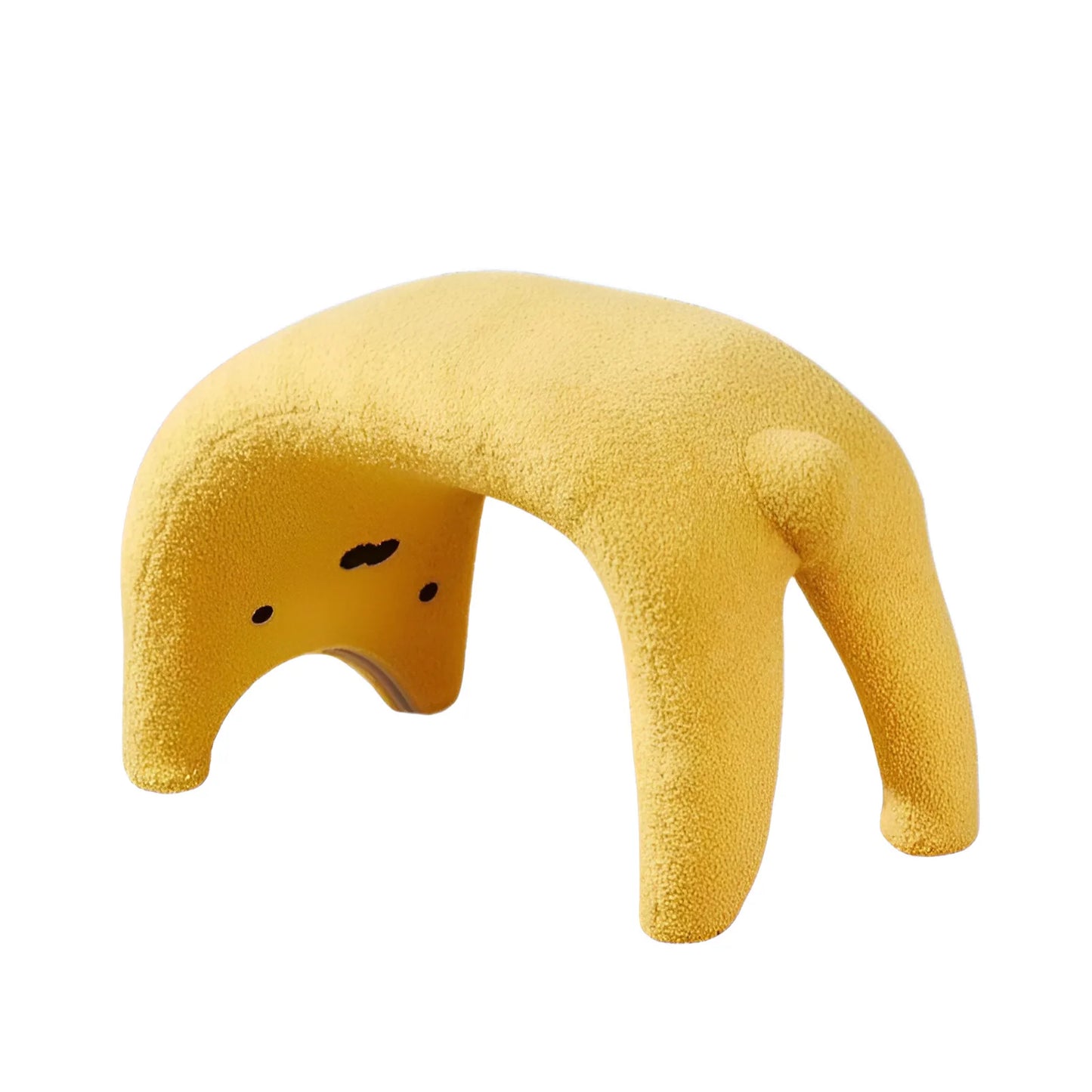 Armless Plush Chair – Cute Cat Vanity Stool for Bedroom