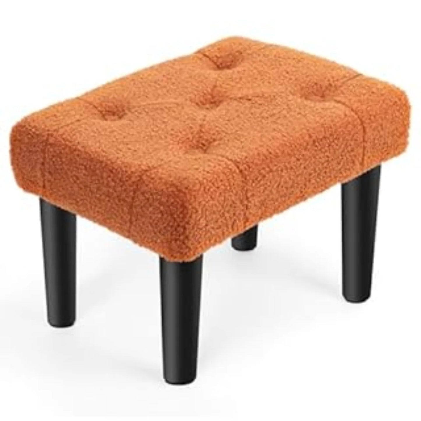 Small Velvet Footstool with Legs