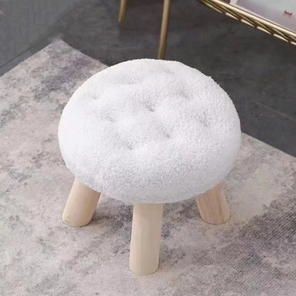 Modern Flower-Shaped Footstool – Elegant Small Round Stool for Sofa Side, Coffee Corner & Dressing Area