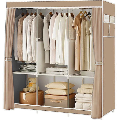 Fabric Wardrobe Closet – Portable Clothes & Shoe Storage Rack