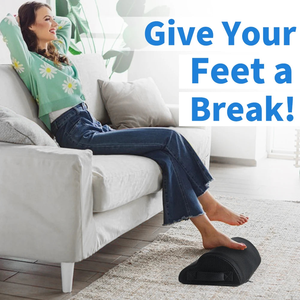 Under Desk Foot Stool – Memory Foam Leg Rest for Home & Office