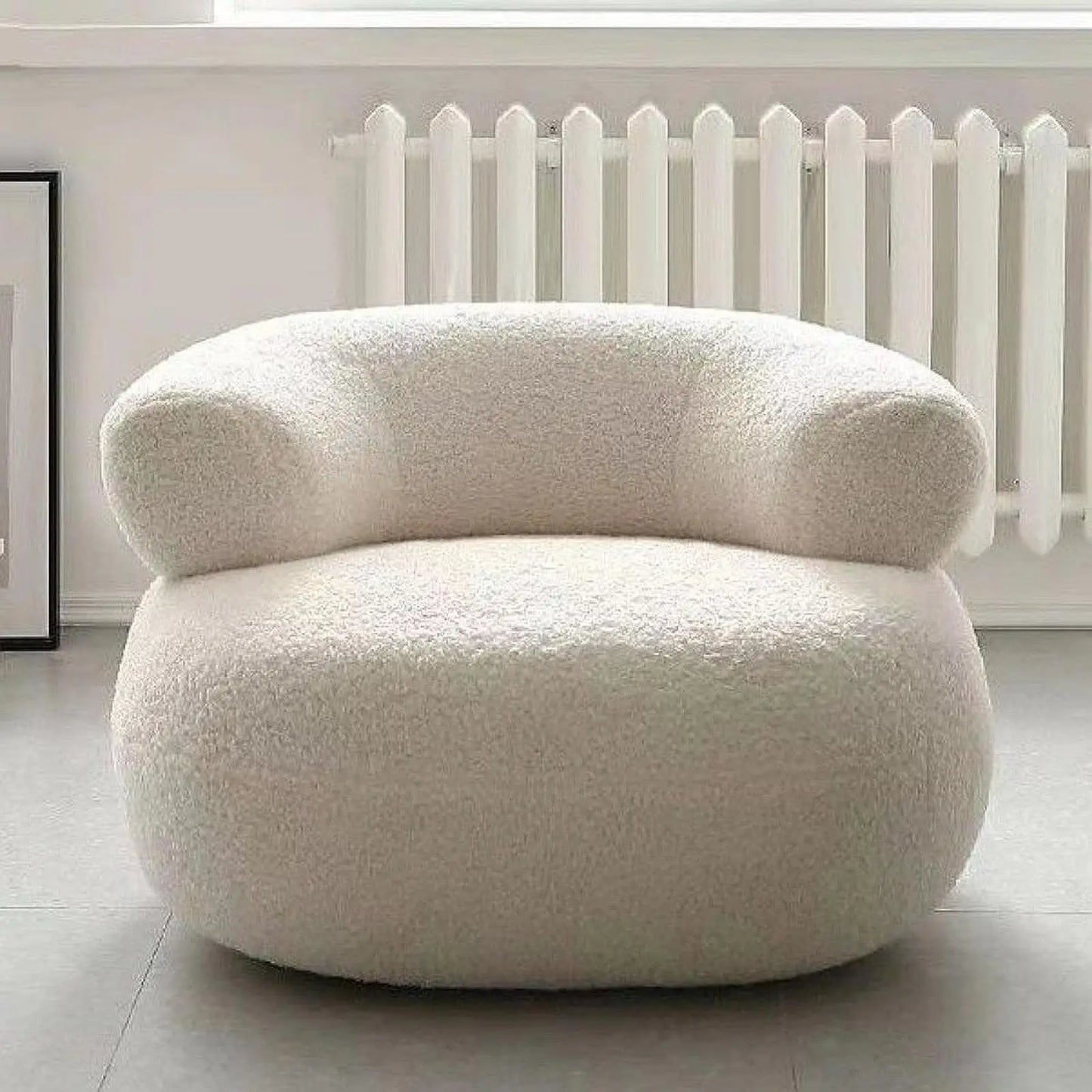 Portable Lazy Sofa Chair – Fluffy Footrest Seat