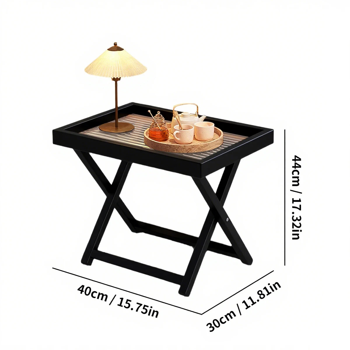 Bamboo Snack/Bedside Table