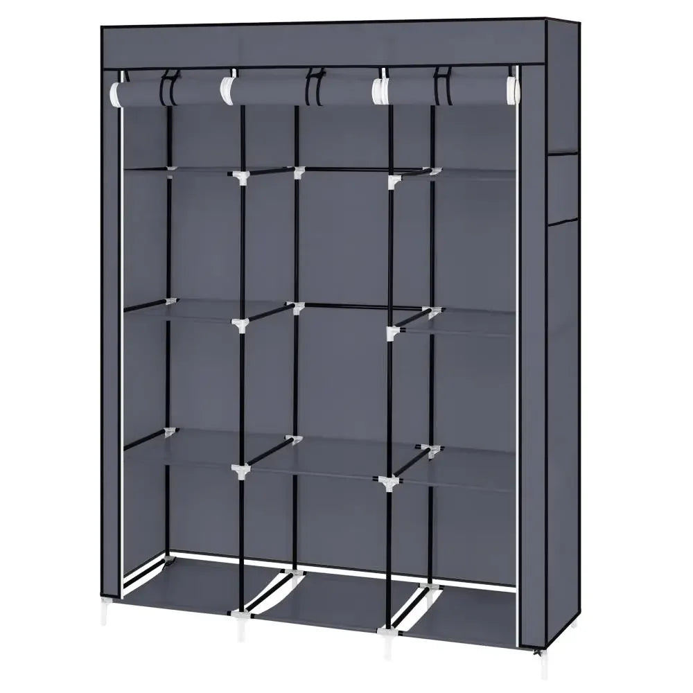 67" Portable Closet – 10 Shelves Easy-Assembly Wardrobe Organizer