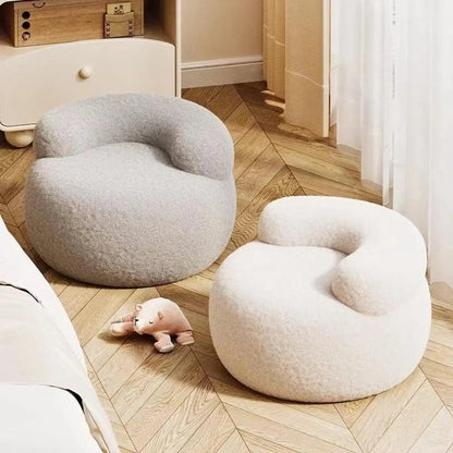 Portable Lazy Sofa Chair – Fluffy Footrest Seat