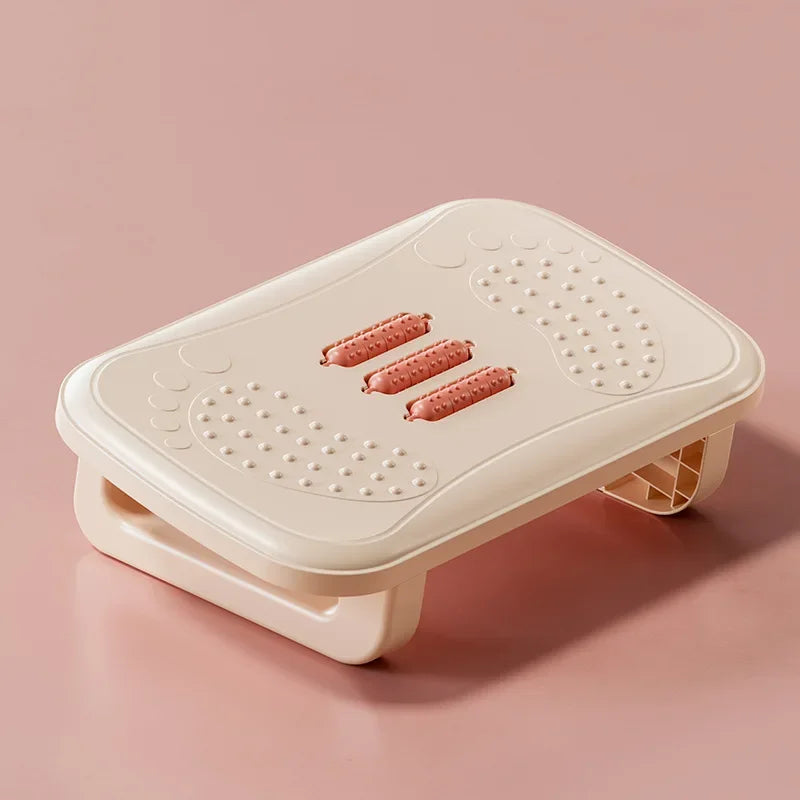 Footrest with Massage Rollers – Ergonomic Foot Stool for Work & Home