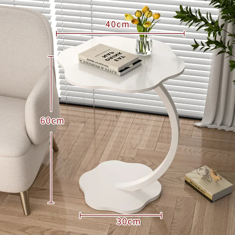Coffee Tables Light Luxury Side Table Round Flower Bedside Table Bedside Home Study Desk Auxiliary Desk Living Room Furniture