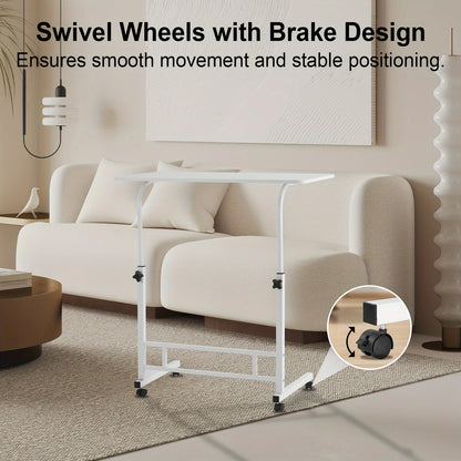 Mobile Standing Desk – Sturdy Adjustable Computer Table for Home
