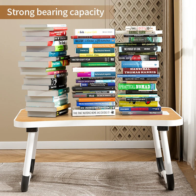 Portable Laptop Table with Cup Holder & Fan