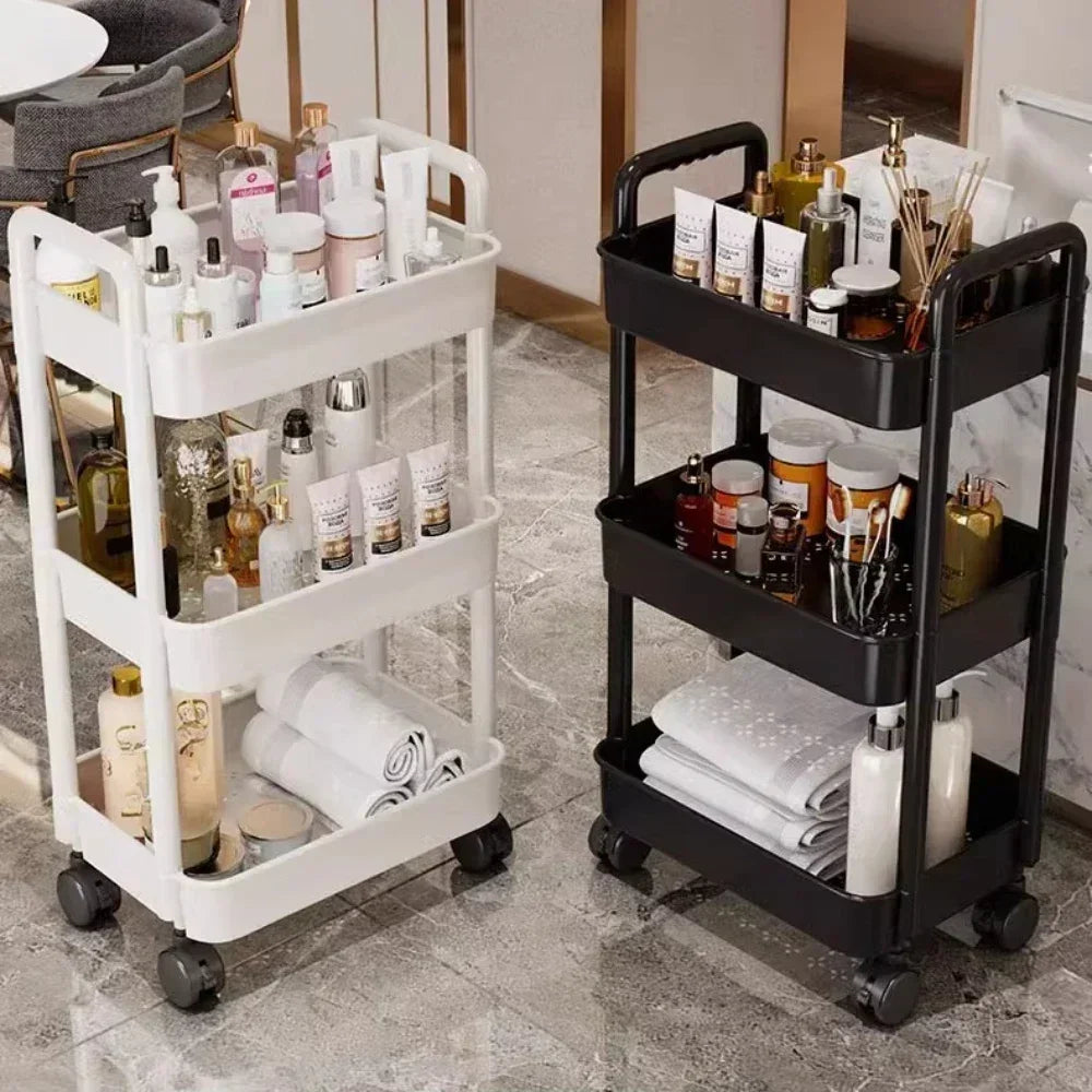 Compact Multi-Layer Storage Cart with Wheels – Home Organizer