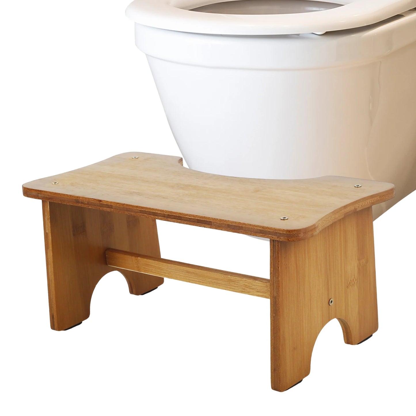 Bathroom Squatty Potty – Bamboo Foot Stool with Anti-slip Design