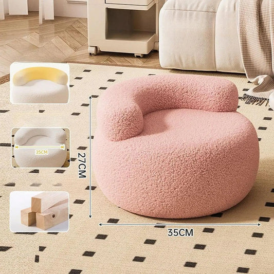 Portable Lazy Sofa Chair – Fluffy Footrest Seat