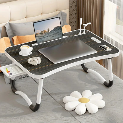 Portable Laptop Table with Cup Holder & Fan