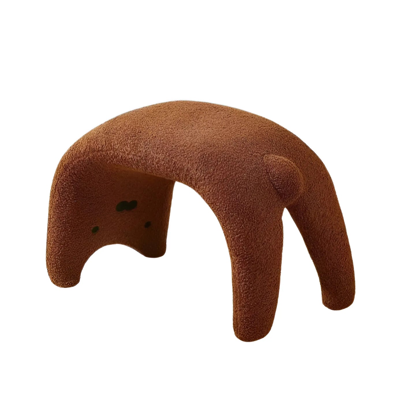 Armless Plush Chair – Cute Cat Vanity Stool for Bedroom
