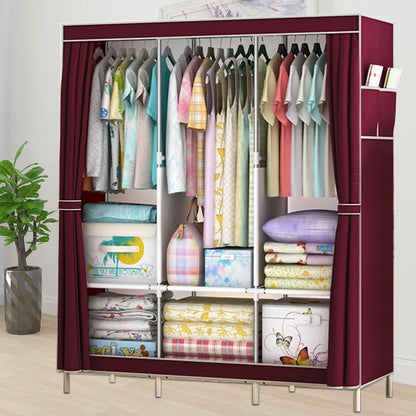 Fabric Wardrobe Closet – Portable Clothes & Shoe Storage Rack