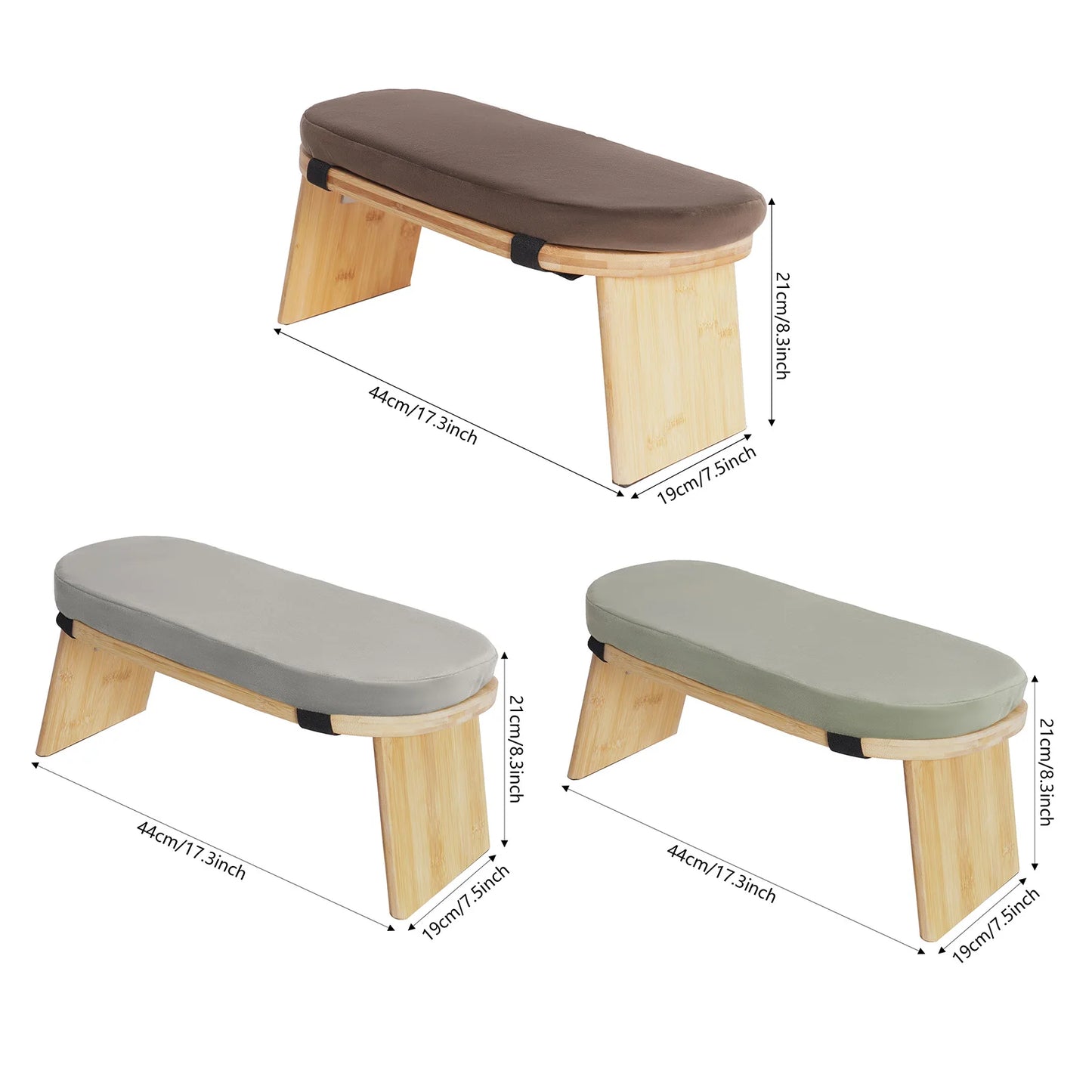 Modern Meditation Stool – Foldable Yoga Bench with Carrying Bag