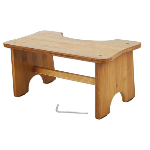Bathroom Squatty Potty – Bamboo Foot Stool with Anti-slip Design