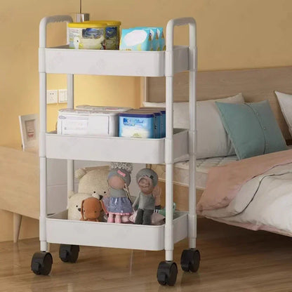 Compact Multi-Layer Storage Cart with Wheels – Home Organizer