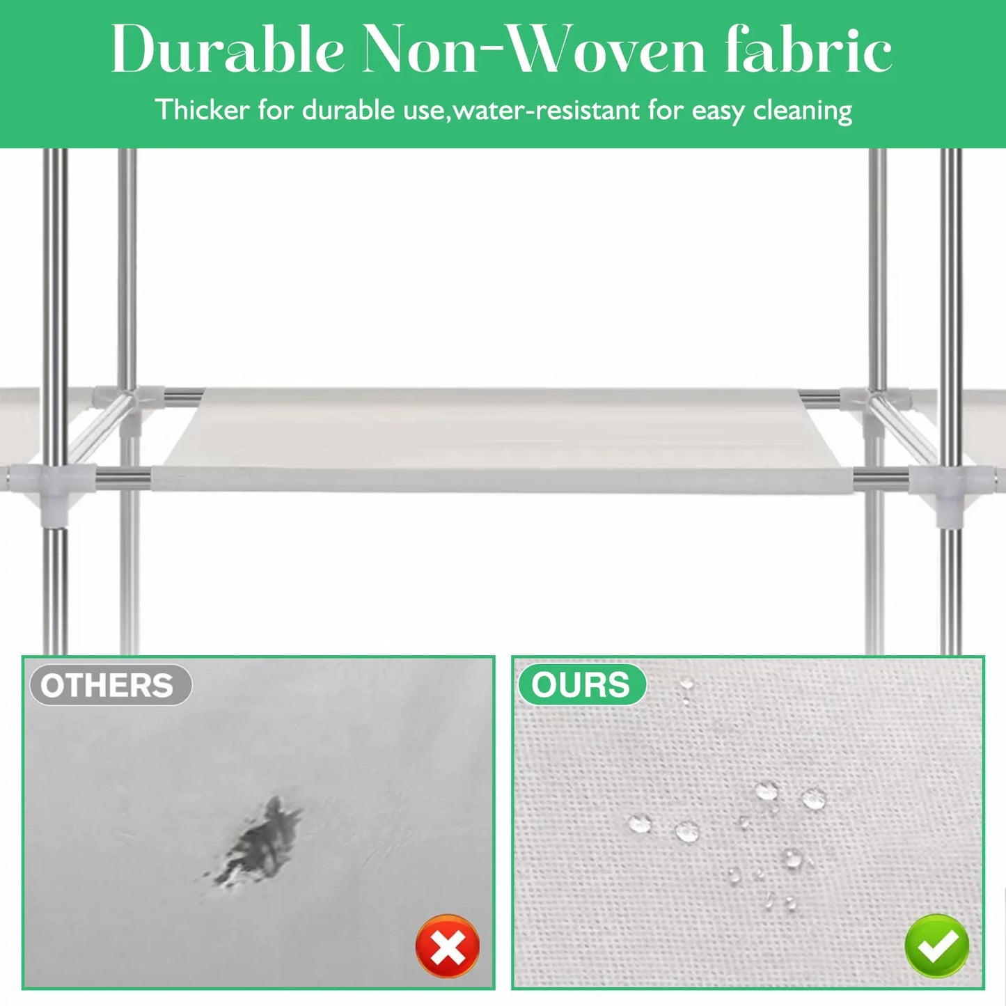 Fabric Wardrobe Closet – Portable Clothes & Shoe Storage Rack