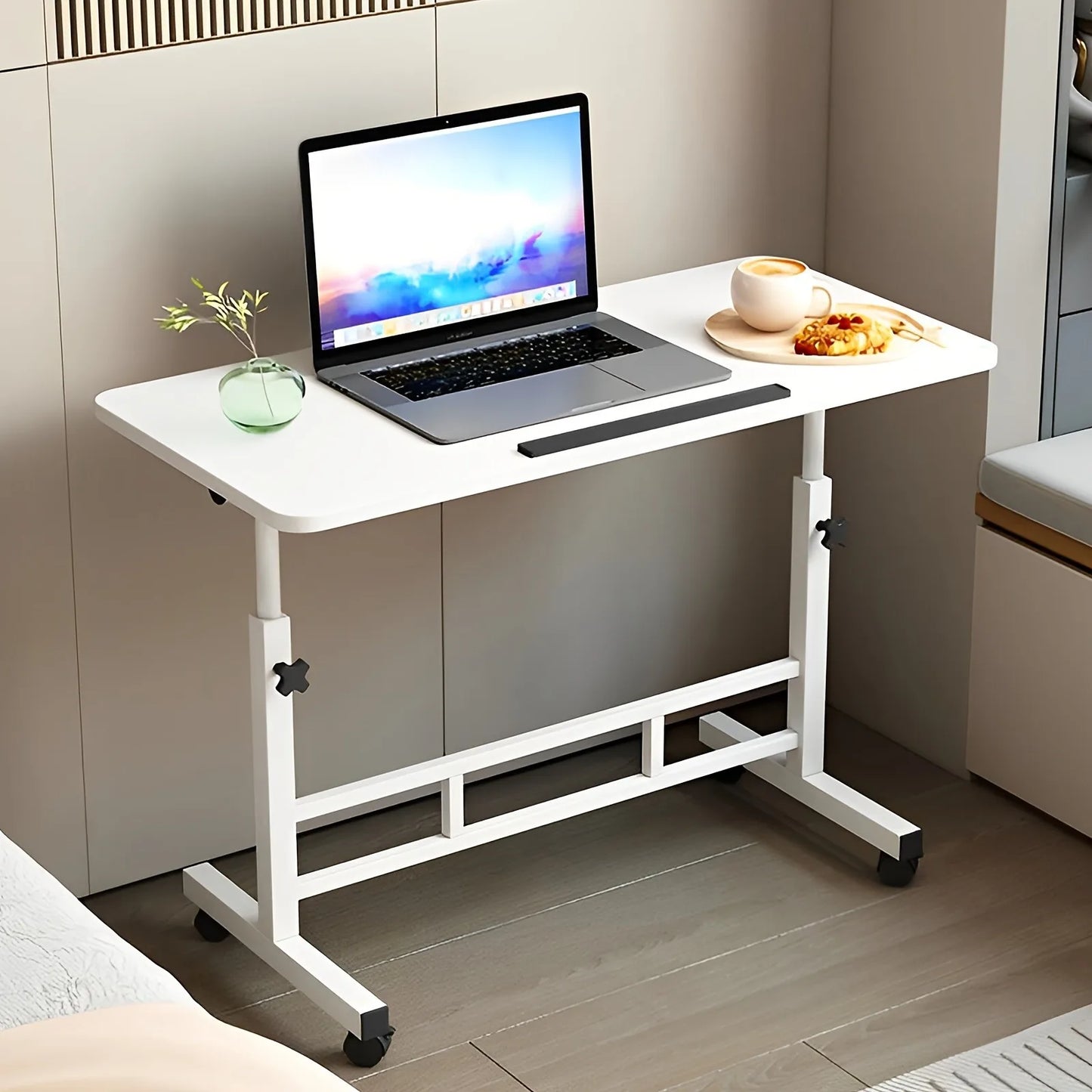 Mobile Standing Desk – Sturdy Adjustable Computer Table for Home