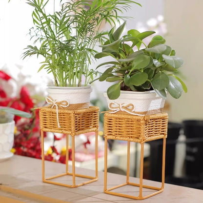 Indoor Rotating Plant Shelf – Metal Frame for Potted Plants