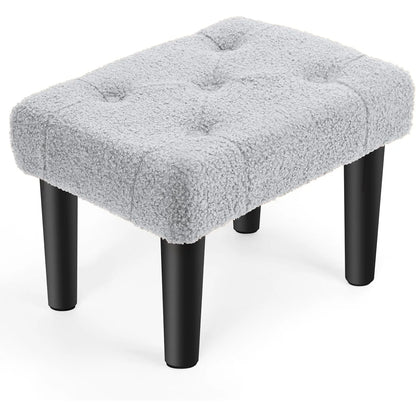 Small Velvet Footstool with Legs