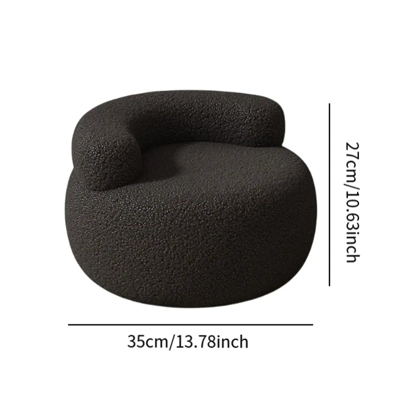 Portable Lazy Sofa Chair – Fluffy Footrest Seat