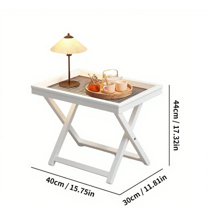 Bamboo Snack/Bedside Table