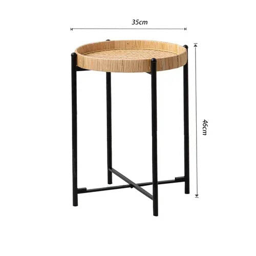 Simple Rattan Woven Plant Stand – Home & Garden Flower Rack