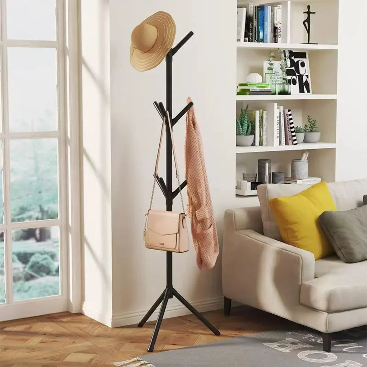 Freestanding Coat Rack with Hooks