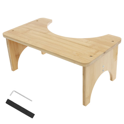 Bathroom Squatty Potty – Bamboo Foot Stool with Anti-slip Design