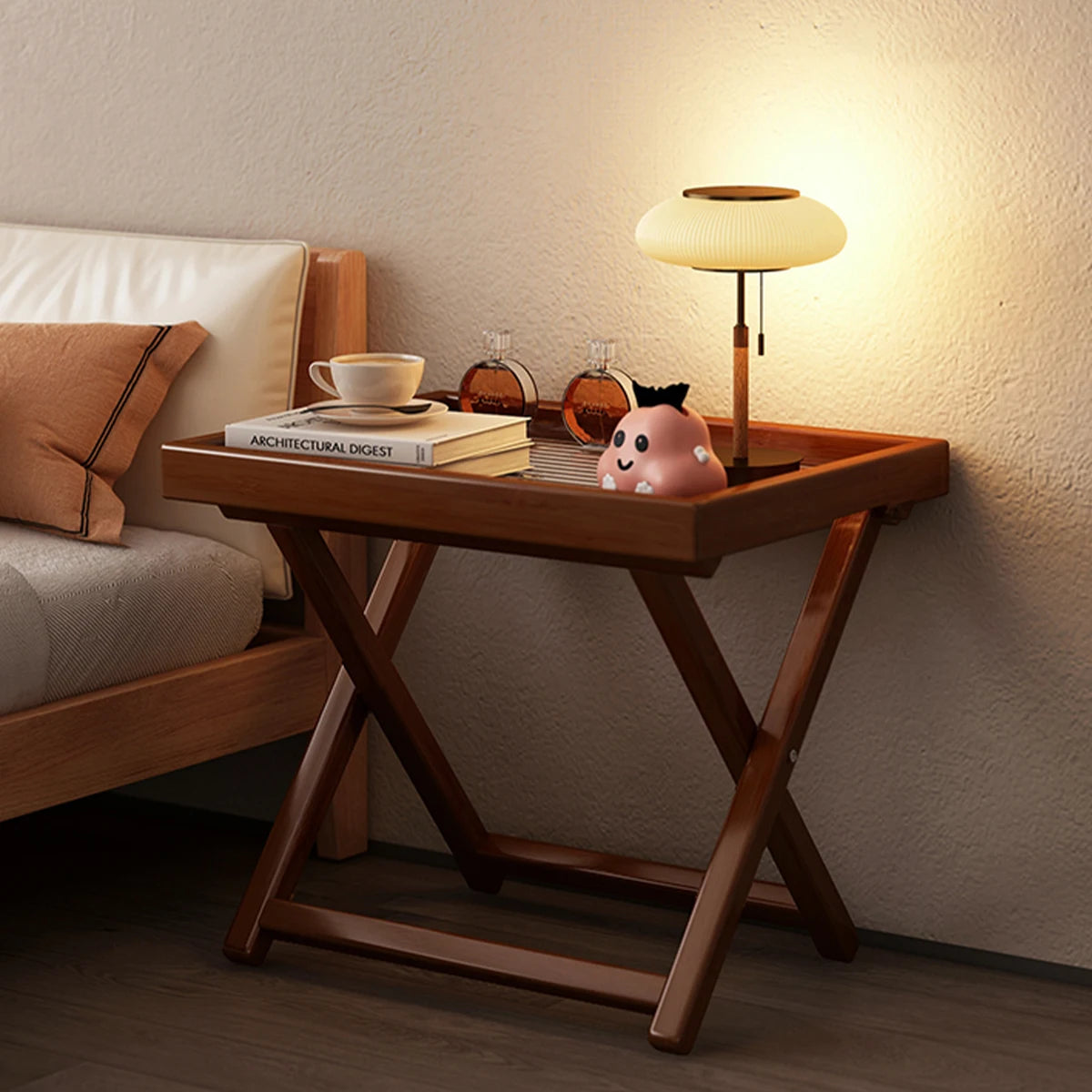 Bamboo Snack/Bedside Table