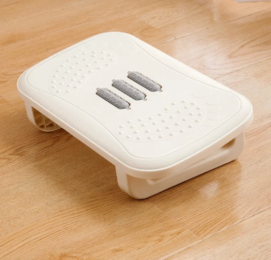 Footrest with Massage Rollers – Ergonomic Foot Stool for Work & Home